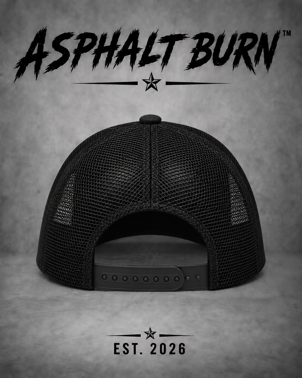 ASPHALT BURN™ Stacked Logo – Classic Trucker Cap