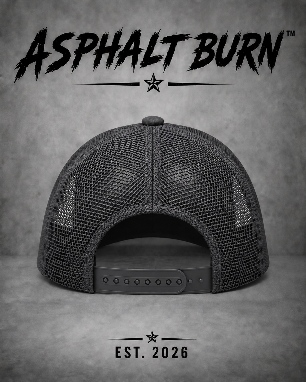 ASPHALT BURN™ Stacked Logo – Classic Trucker Cap