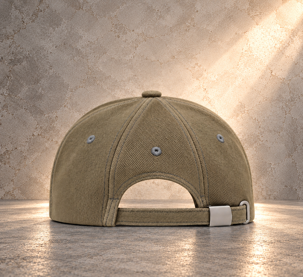 ASPHALT BURN™ Brush Logo – Dark Khaki 6-Panel Cap