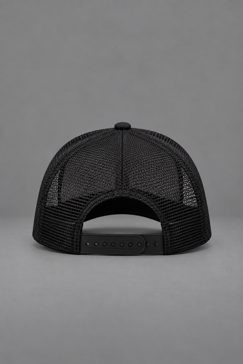 ASPHALT BURN™ Stacked Logo Citrus – Black Classic Trucker Cap