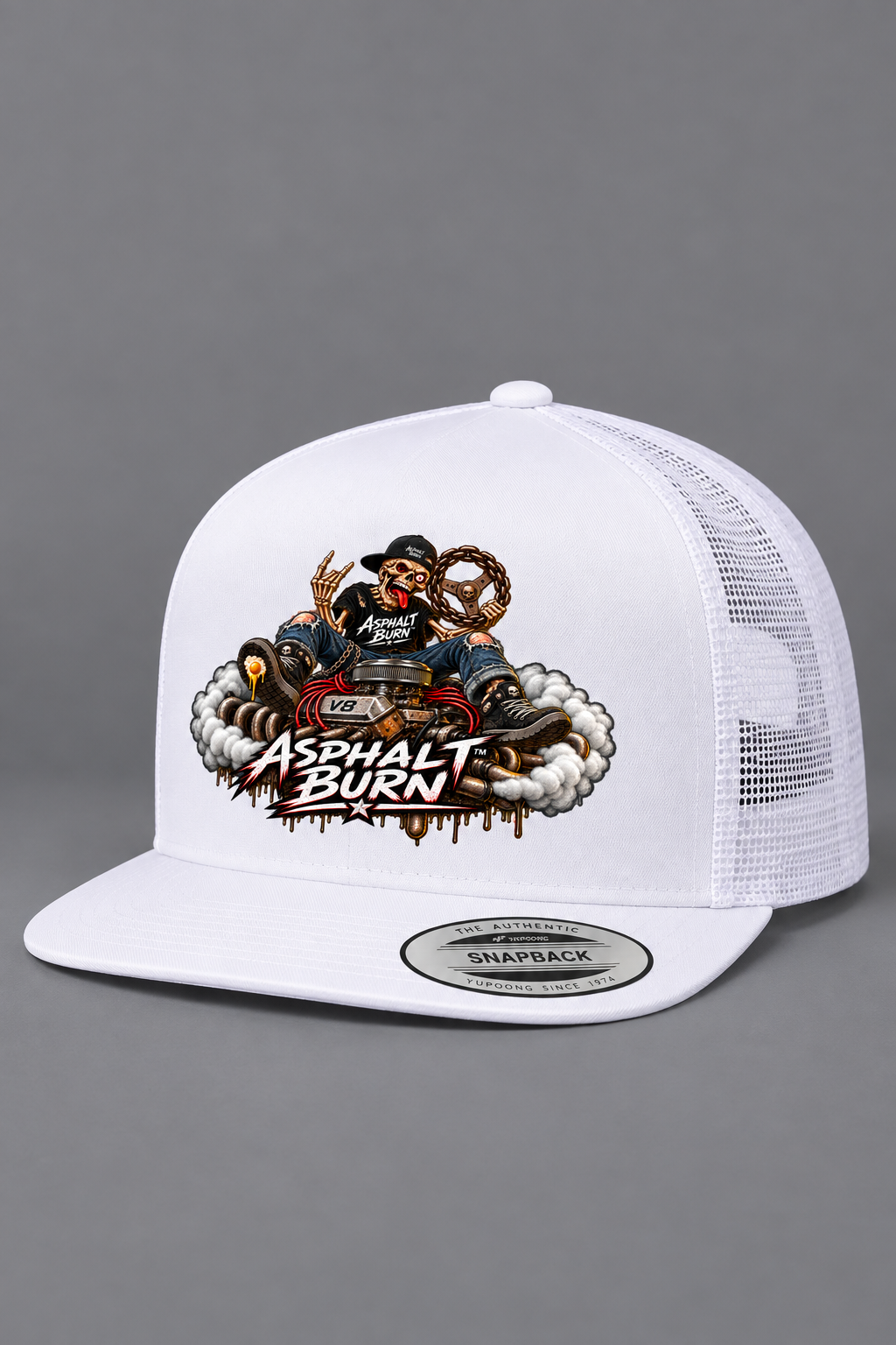 ASPHALT BURN™ V8 Afterlife – Premium Trucker Cap