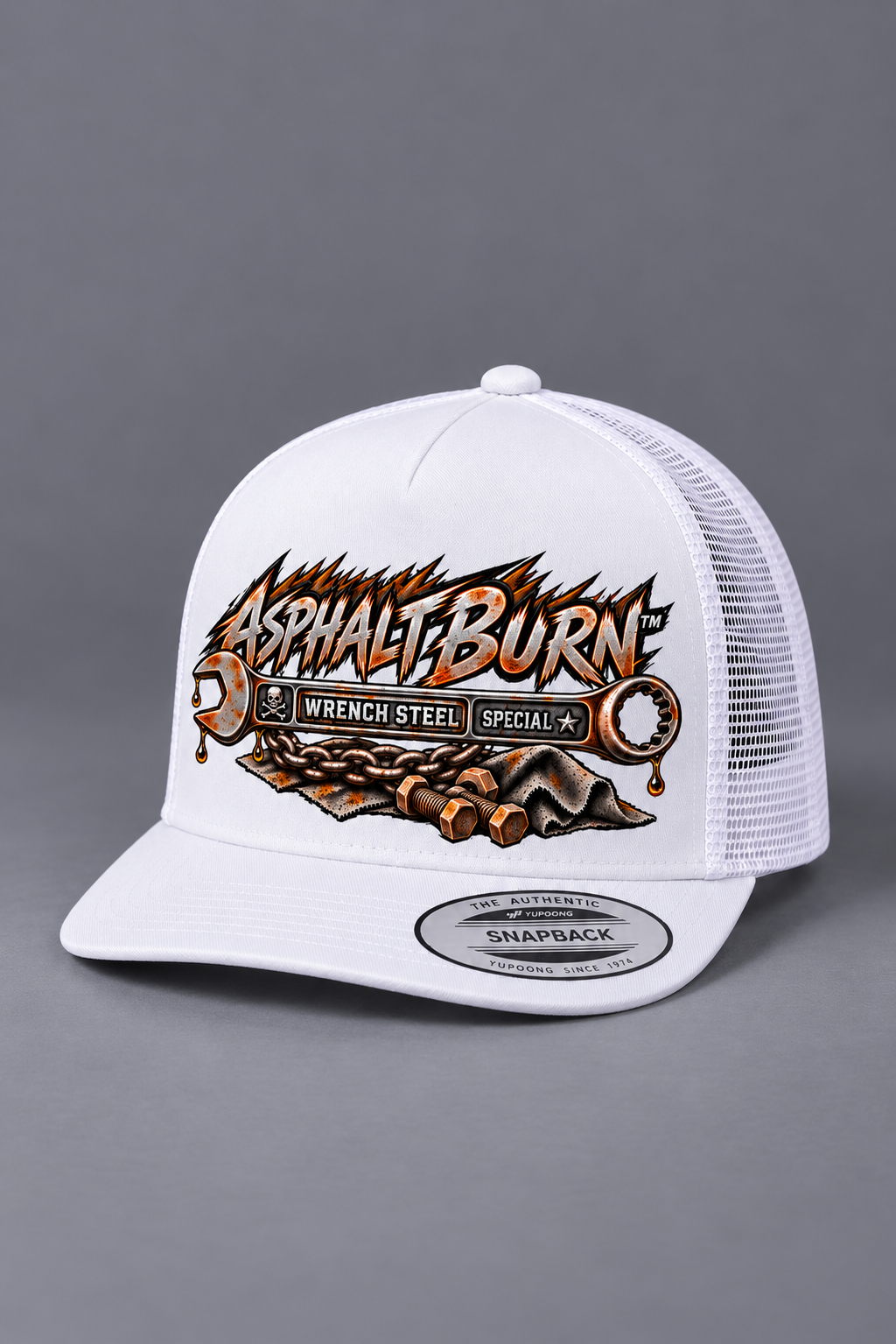 ASPHALT BURN™ Wrench Steel – Classic Trucker Cap