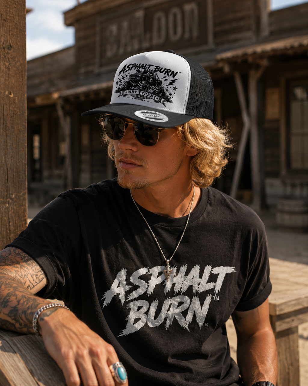 Dirt Tyrant – Lifestyle mit Black / White Premium Trucker Cap
