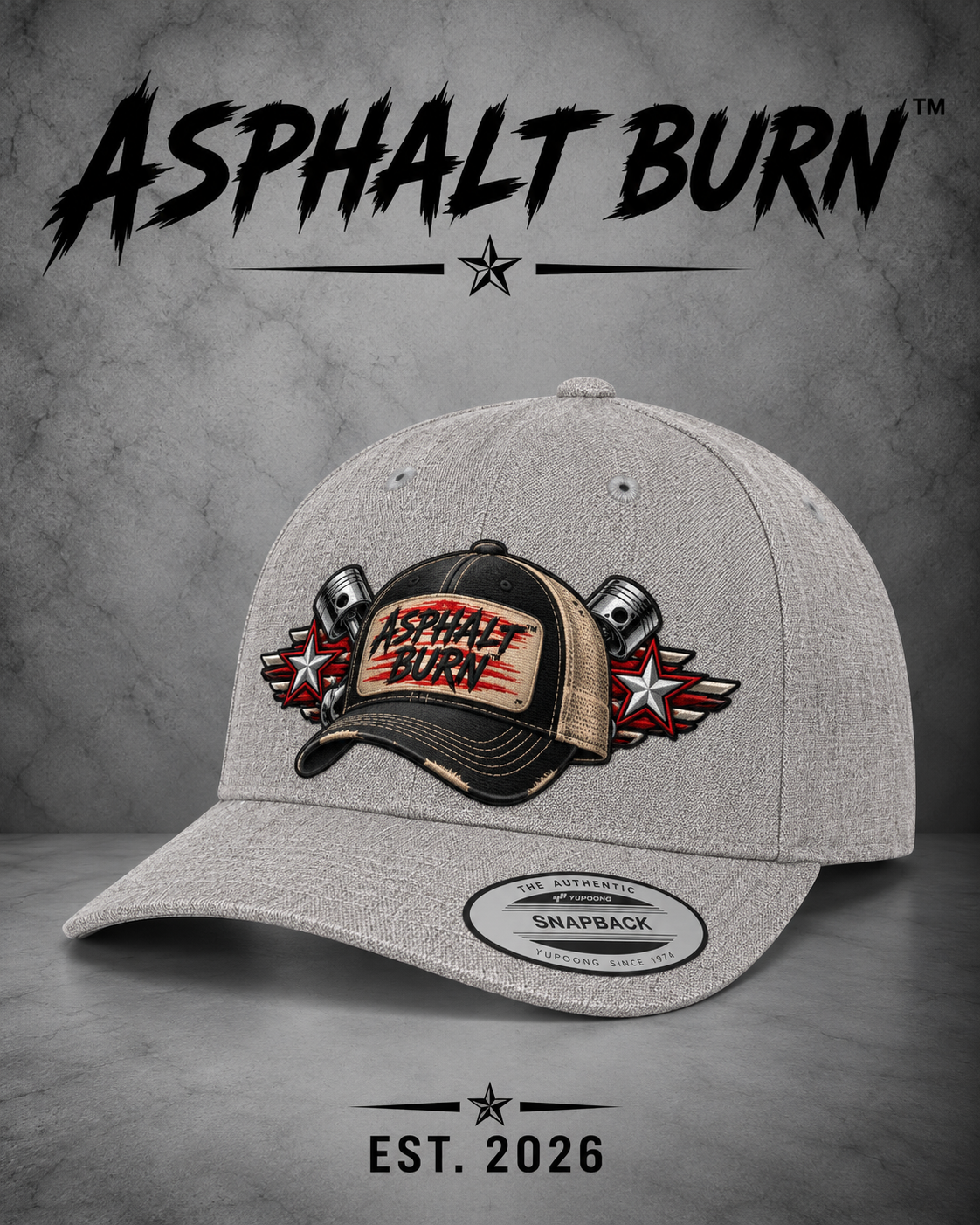 AB-CAP-021 | Heather Grey | Front